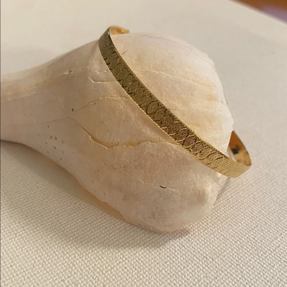 Gold overlay sterling silver bracelet 7”